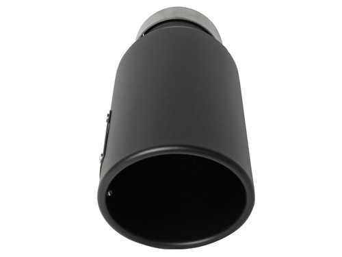 aFe MACH Force-Xp 304 Stainless Steel Clamp-on Exhaust Tip Black 3in Inletx4-1/2in Outletx12in L - 49T30451-B12 Photo - Unmounted