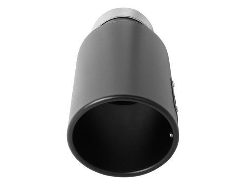 aFe MACH Force-Xp 304 Stainless Steel Clamp-on Exhaust Tip Black 3in Inletx4-1/2in Outletx12in L - 49T30452-B12 Photo - Unmounted