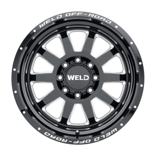 Weld Stealth 20x10 / 8x165.1 / 4.76 BS / 125.1 HB - Gloss Black Milled - Non-BL Wheel - W10200082476 Photo - Close Up