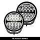 Go Rhino Xplor Blackout Series Round LED Spot Light Beam w/DRL (Surface/Thread Stud Mnt) 7in. - Blk - 750800711SRS Photo - Close Up