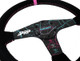PRP Shreddy Flat Suede Steering Wheel - Cracked - SHRDYG255 Photo - Close Up
