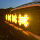 KC HiLiTES SlimLite 8in. LED Light Shield SAE Driving (Shield Only) - Selective Yellow - 5210 Photo - lifestyle view