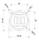 Oracle 60mm 15W Fog Beam LED Emitter SEE WARRANTY - 5893-001 Technical Drawing
