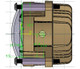 Oracle 60mm 15W Fog Beam LED Emitter SEE WARRANTY - 5893-001 Technical Drawing