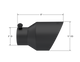 MBRP Universal 3in Hex Tip 5in Inlet 8in Length Dual Wall Exhaust Tip - Black Coated - T5187BLK Line Art