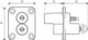 Hella Jump Start Zinc Coated Terminal - 177305001 Technical Drawing