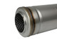 aFe MACH Force-Xp 409 SS Muffler 3in Center/Center 18in L X 5in Dia - Round Body - 49M30050 Photo - Unmounted