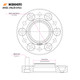 Mishimoto Wheel Spacers - 5x120 - 72.6 - 15 - M14 - Black - MMWS-014-150BK Technical Drawing