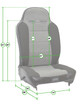 PRP 97-02 Jeep Wrangler TJ High Back Reclining Suspension Seats Kit- Gray - A130110-C23-54 Photo - Close Up