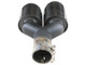 aFe Takeda 2.5in 304 Stainless Steel Clamp-on Exhaust Tip Passenger Side 2.5in Inlet 4inDual-Carbon - 49T25480-C121 Photo - Unmounted