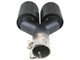 aFe Takeda 2.5in 304 Stainless Steel Clamp-on Exhaust Tip Driver side 2.5in Inlet 4in Dual-Carbon - 49T25480-C122 Photo - Unmounted