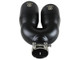 aFe Takeda 2.5in 304 Stainless Steel Clamp-on Exhaust Tip Driver Side 2.5in Inlet 4inDual-Black - 49T25484-B122 Photo - Unmounted
