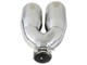 aFe Takeda 2.5in 304 Stainless Steel Clamp-on Tip Passenger Side 2.5in Inlet 4inDual - Polished - 49T25484-P121 Photo - Unmounted