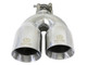 aFe Takeda 2.5in 304 Stainless Steel Clamp-on Tip Passenger Side 2.5in Inlet 4inDual - Polished - 49T25484-P121 Photo - Unmounted
