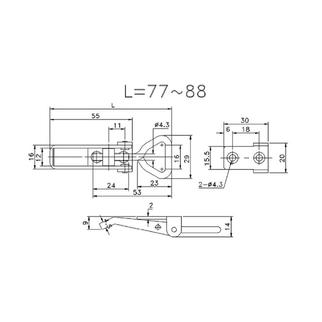 Hook To Suit Over Centre Latch 701NLZP