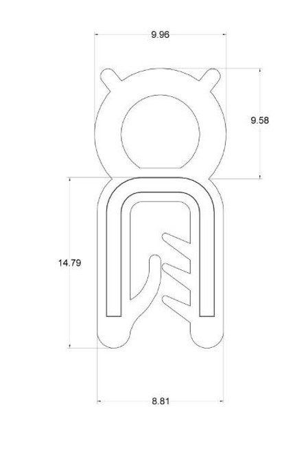 Pinchweld Top Mount Grip 0.5-1.5MM - Vmcn051