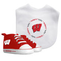 Wisconsin Badgers Infant Bib & Shoes Gift Set