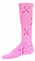 Red Lion Pink Ribbon Breast Cancer Awareness Tube Socks