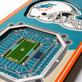 Miami Dolphins 6" x 19" 3D Stadium Banner Wall Art