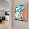 Miami Dolphins 12" x 12" 3D Logo Series Wall Art