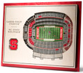 North Carolina State Wolfpack 5-Layer StadiumViews 3D Wall Art