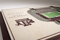 Texas A&M Aggies 5-Layer StadiumViews 3D Wall Art