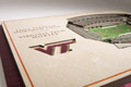 Virginia Tech Hokies 5-Layer StadiumViews 3D Wall Art