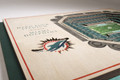 Miami Dolphins 5-Layer StadiumViews 3D Wall Art