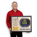 Michigan Wolverines 25-Layer StadiumViews 3D Wall Art