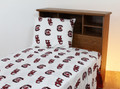 South Carolina Gamecocks White Bed Sheets