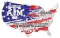 Texas A&M Aggies OHT USA Shape Cutout Sign