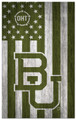 Baylor Bears OHT Military Green Flag 11" x 19" Sign