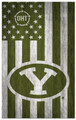 BYU Cougars OHT Military Green Flag 11" x 19" Sign