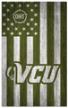 Virginia Commonwealth Rams OHT Military Green Flag 11" x 19" Sign