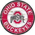 Ohio State Buckeyes Distressed Round Sign