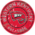 Western Kentucky Hilltoppers Distressed Round Sign