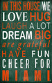 Miami Hurricanes In This House Sign