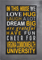 Virginia Commonwealth Rams In This House 11" x 19" Framed Sign