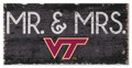 Virginia Tech Hokies 6" x 12" Mr. & Mrs. Sign