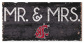 Washington State Cougars 6" x 12" Mr. & Mrs. Sign