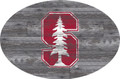 Stanford Cardinal 46" Distressed Wood Oval Sign