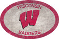 Wisconsin Badgers 46" Team Color Oval Sign