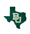 Baylor Bears 12" Team Color Logo State Sign