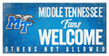 Middle Tennessee State Blue Raiders Fans Welcome Sign