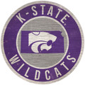 Kansas State Wildcats 12" Circle with State Sign