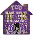 Texas Christian Horned Frogs 12" House Sign