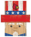 Louisville Cardinals 6" x 5" Patriotic Head