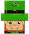 North Dakota State Bison 6" x 5" Leprechaun Head