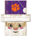 Clemson Tigers Santa Head Sign