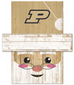 Purdue Boilermakers Santa Head Sign